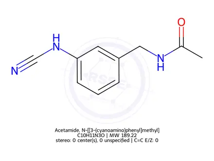 Chemical structure of Acetamide, N-[[3-(cyanoamino)phenyl]methyl]-