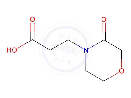 Chemical structure of 3-(3-oxomorpholin-4-yl)propanoic acid