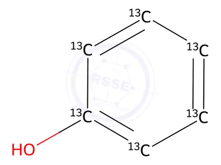 Chemical structure of Phenol 13C6