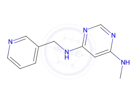 Chemical structure of n4-methyl-n6-(pyridin-3-ylmethyl)pyrimidine-4,6-diamine
