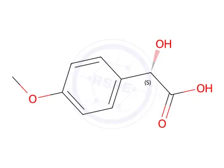 Chemical structure of (S)-2-Hydroxy-2-(4-methoxyphenyl)acetic acid