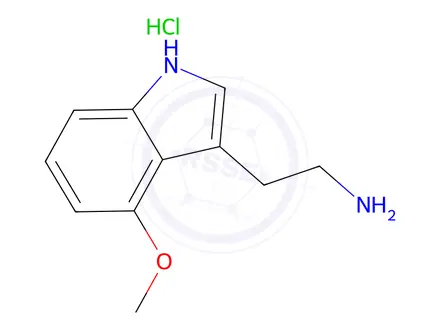 Chemical structure of 2-(4-Methoxy-1H-indol-3-yl)ethan-1-amine Hydrochloride