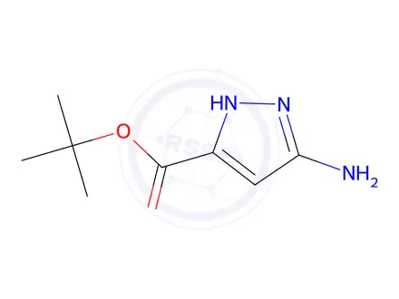 Chemical structure of tert-butyl 5-amino-1H-pyrazole-3-carboxylate