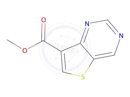 Chemical structure of Methyl thieno[3,2-d]pyrimidine-7-carboxylate