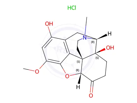 Chemical structure of 1-Hydroxyoxycodone hydrochloride