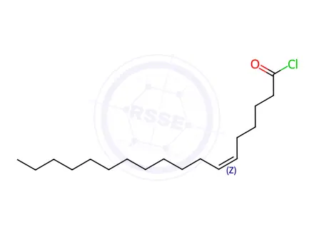 Chemical structure of 6-Octadecenoyl chloride, (6Z)-