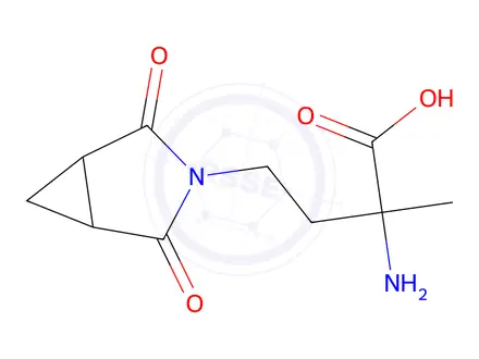 Chemical structure of 2-Amino-4-(2,4-dioxo-3-azabicyclo[3.1.0]hexan-3-yl)-2-methylbutanoic acid