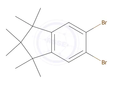 Chemical structure of 5,6-Dibromo-1,1,2,2,3,3-hexamethyl-2,3-dihydro-1H-indene