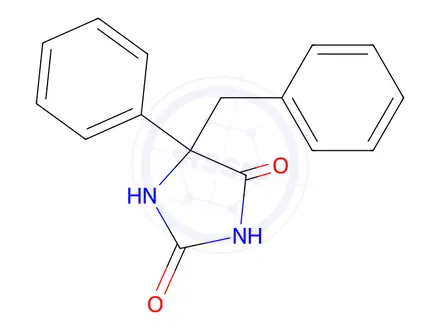 Chemical structure of 5-Benzyl-5-phenylimidazolidine-2,4-dione