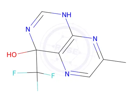 Chemical structure of 3,4-Dihydro-7-methyl-4-(trifluoromethyl)-4-pteridinol
