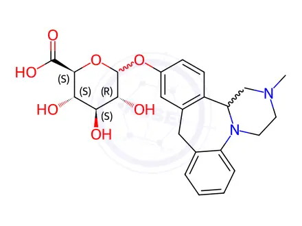 Chemical structure of 8-Hydroxy Mianserin ß-D-Glucuronide