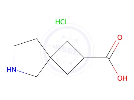 Chemical structure of 6-azaspiro[3.4]octane-2-carboxylic acid hydrochloride