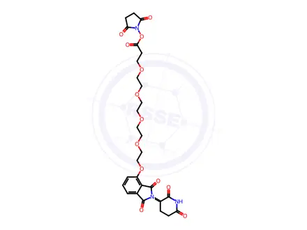 Chemical structure of Thalidomide-O-PEG4-NHS ester