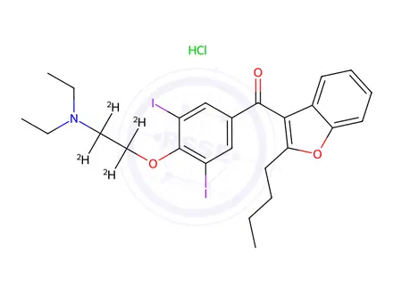 Chemical structure of Amiodarone-D4 Hydrochloride