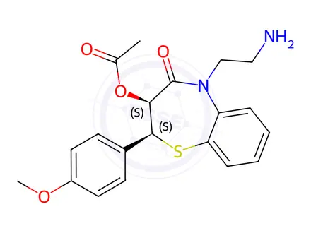 Chemical structure of N,N-Didesmethyl Diltiazem