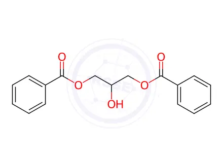 Chemical structure of 1,2,3-Propanetriol, 1,3-dibenzoate