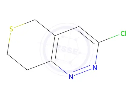 Chemical structure of 3-chloro-5h,7h,8h-thiopyrano[4,3-c]pyridazine