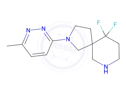 Chemical structure of 10,10-Difluoro-2-(6-methylpyridazin-3-yl)-2,7-diazaspiro[4.5]decane