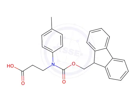 Chemical structure of 3-{[(9h-fluoren-9-ylmethoxy)carbonyl](4-methylphenyl)amino}propanoic acid