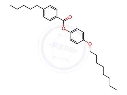 Chemical structure of 4-n-Octyloxyphenyl 4-Pentylbenzoate