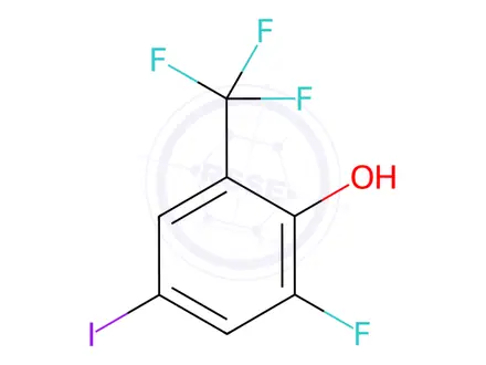 Chemical structure of 2-Fluoro-4-iodo-6-(trifluoromethyl)phenol