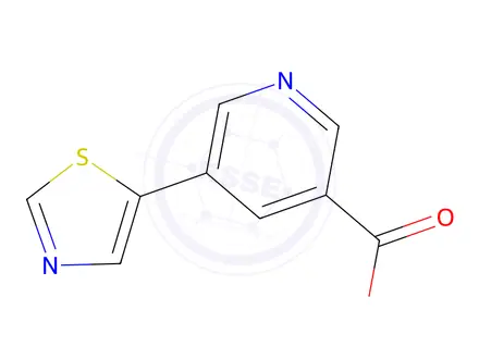Chemical structure of 5-(Thiazol-5-yl)nicotinic acid