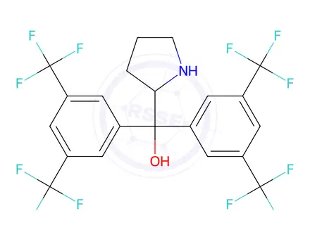 Chemical structure of Bis(3,5-bis(trifluoromethyl)phenyl)(pyrrolidin-2-yl)methanol