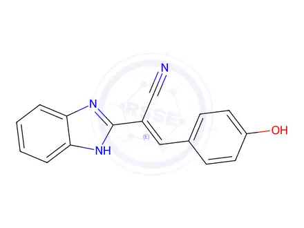 Chemical structure of 2-(1,3-dihydrobenzoimidazol-2-ylidene)-3-(4-oxo-1-cyclohexa-2,5-dienyl idene)propanenitrile