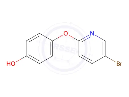Chemical structure of 4-[(5-Bromopyridin-2-yl)oxy]phenol