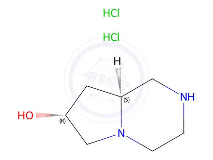 Chemical structure of Pyrrolo[1,2-a]pyrazin-7-ol, octahydro-, hydrochloride (1:2), (7R,8aS)-