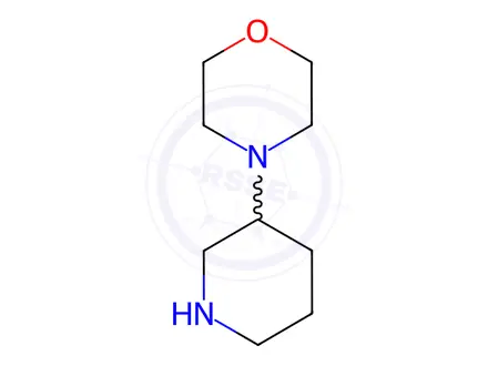 Chemical structure of 4-(3-Piperidinyl)morpholine Hydrochloride (1:2)
