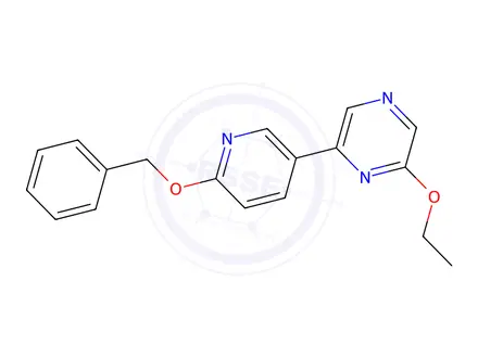 Chemical structure of 2-(6-(Benzyloxy)pyridin-3-yl)-6-ethoxypyrazine