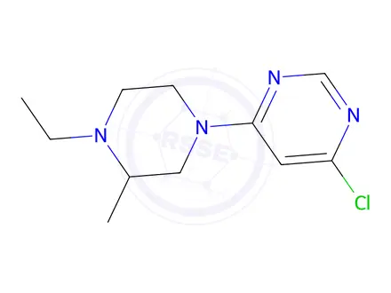 Chemical structure of 4-Chloro-6-(4-ethyl-3-methylpiperazin-1-yl)pyrimidine