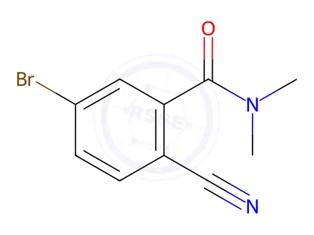 Chemical structure of Benzamide, 5-bromo-2-cyano-N,N-dimethyl-