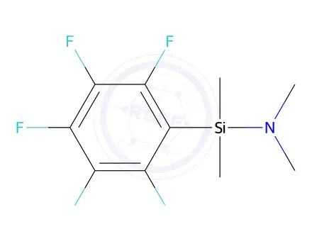 Chemical structure of Dimethyl[dimethyl(pentafluorophenyl)silyl]amine