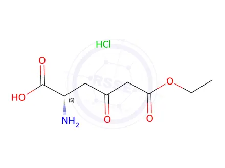 Chemical structure of (S)-2-amino-6-ethoxy-4,6-dioxohexanoic acid hydrochloride