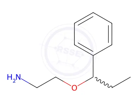Chemical structure of Ethanamine, 2-(1-phenylpropoxy)-