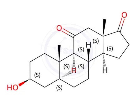 Chemical structure of 5α-Androstan-3β-ol-11,17-dione