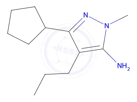 Chemical structure of 3-Cyclopentyl-1-methyl-4-propyl-1h-pyrazol-5-amine