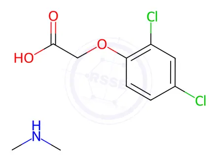Chemical structure of 2,4-D dimethylamine salt