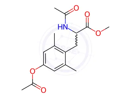 Chemical structure of Methyl 3-[4-(acetyloxy)-2,6-dimethylphenyl]-2-acetamidopropanoate