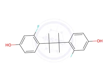 Chemical structure of 2,3-Bis(2-Fluoro-4-Hydroxyphenyl)-2,3-Dimethylbutane