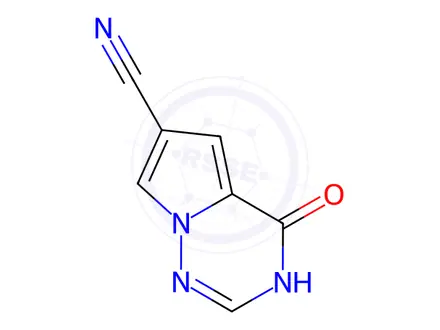Chemical structure of 4-Oxo-3,4-dihydropyrrolo[2,1-f][1,2,4]triazine-6-carbonitrile