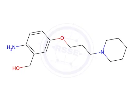Chemical structure of Benzenemethanol, 2-amino-5-[3-(1-piperidinyl)propoxy]-