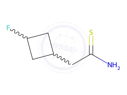 Chemical structure of 2-(3-fluorocyclobutyl)ethanethioamide