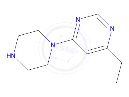 Chemical structure of 4-ethyl-6-(1-piperazinyl)pyrimidine