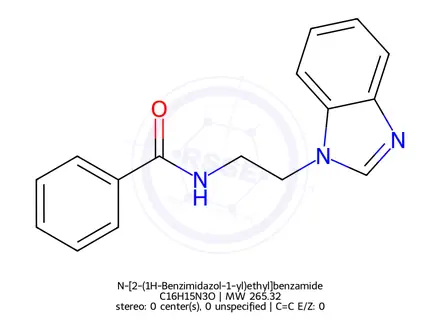 Chemical structure of N-[2-(1H-Benzimidazol-1-yl)ethyl]benzamide