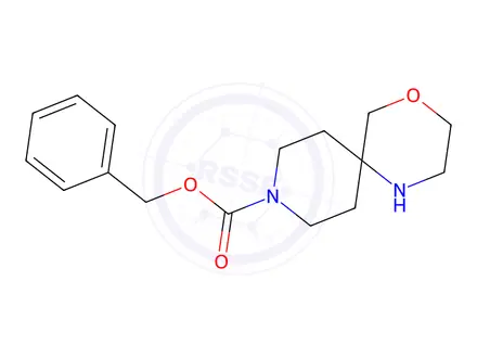 Chemical structure of Benzyl 4-oxa-1,9-diazaspiro[5.5]Undecane-9-carboxylate