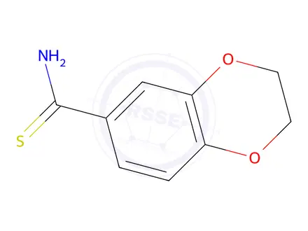 Chemical structure of 2,3-dihydro-1,4-benzodioxine-6-carbothioamide