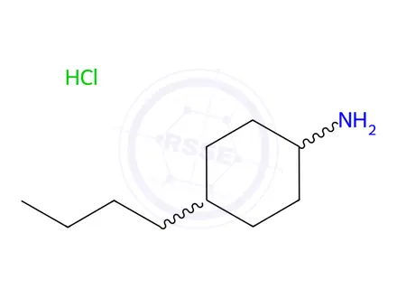 Chemical structure of 4-Butylcyclohexan-1-amine Hydrochloride